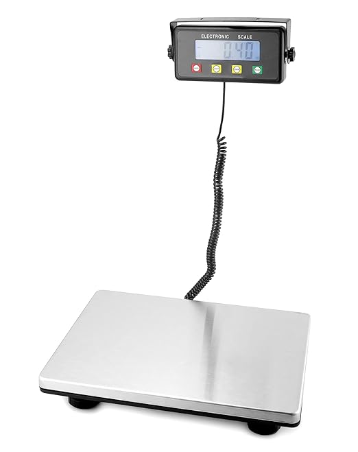QWORK 400lb Physician Digital Scale, Shipping Scale Medical Platform Scale, Postal Scale, Digital Postage Scale fo Packages Luggage Post