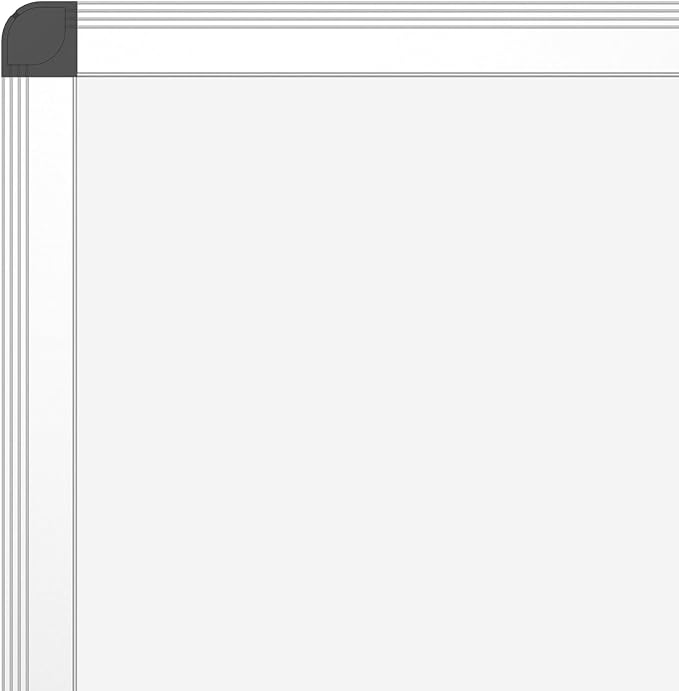 VIZ-PRO Dry Erase Board/Whiteboard, 60 x 36 Inches, Wall Mounted Board for School Office and Home