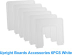 6 Pieces Upright Boards, Accessory Parts of Expandable File Folder Holder, White