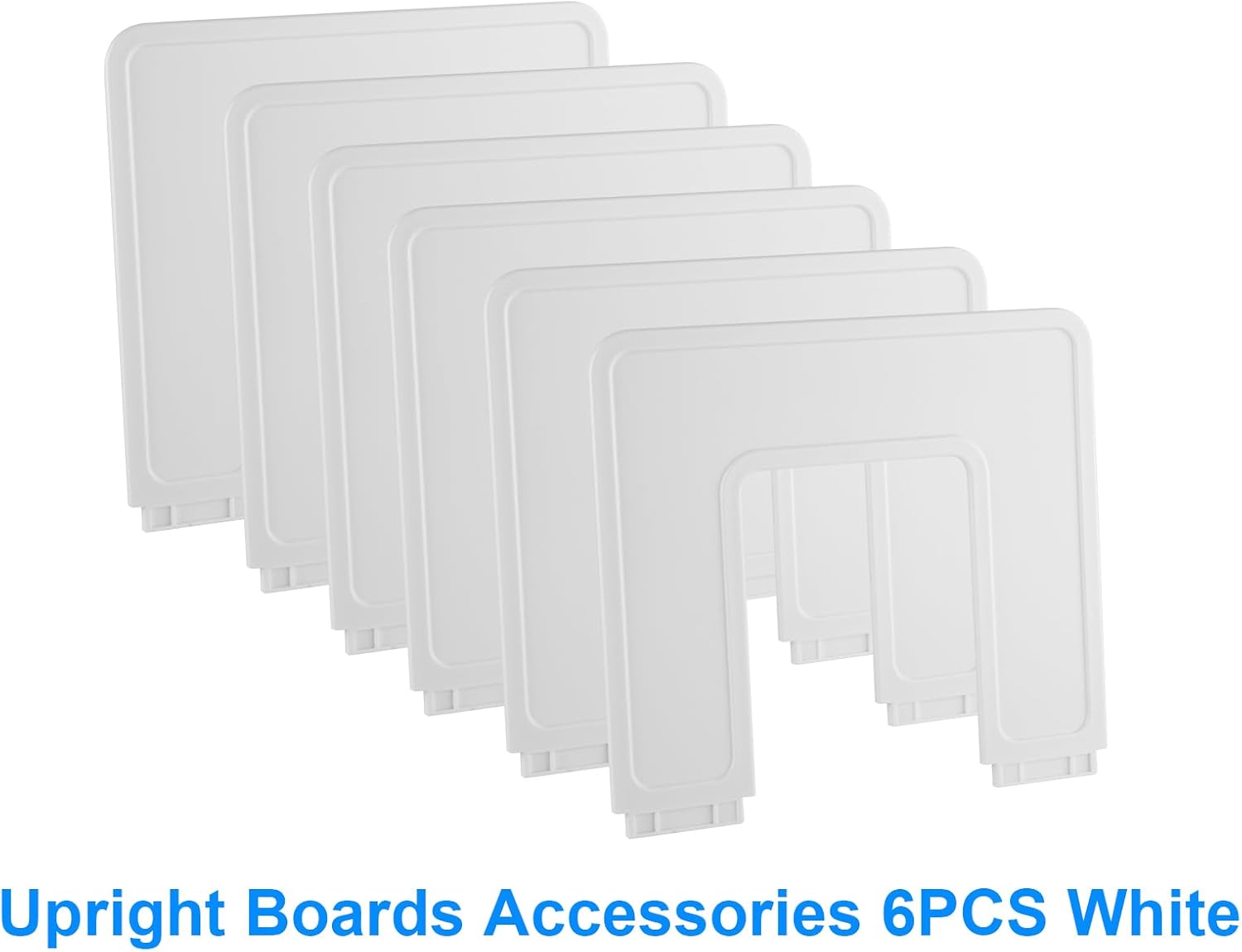6 Pieces Upright Boards, Accessory Parts of Expandable File Folder Holder, White