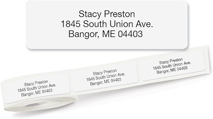 Personalized Return Address Labels, Roll of 500 Gloss White Self-Adhesive Labels Without Dispenser, Customize with Name & Shipping Address, Colorful Images