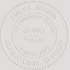 MaxMark Notary Seal Round Pink Embosser for Kentucky State - Includes Gold Burst Seal Labels (50 Count)