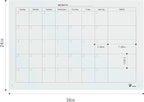 TOWON Tempered Glass Calendar Dry Erase Board for Wall, 3' x 2' Magnetic Whiteboard Calendar Planner for Office, Home, School Supplies, White, 36 x 24 Inches