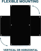 J&J worldwide Glass Whiteboard 6' x 4', Magnetic Black Glass Dry Erase Board, Black White Board Frameless, Includes Markers, Magnets, Marker Tray, Eraser for Wall, Office, Home, School