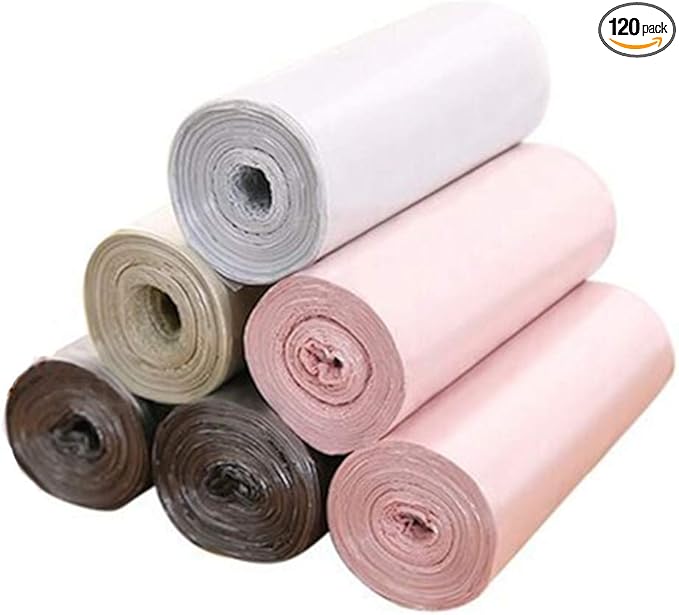 SWIHELP Trash Bags, 4 Gallon / 15 Liters Small Garbage Bags for Office, Kitchen,Bedroom Waste Bin,Colorful Portable Strong Rubbish Bags,Wastebasket Bags 120 Counts