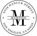 Generic Custom Address Stamp, Self Inking Stamp OR Embosser, Choose from 18 Simple but Classic, Elegant, Stylish Designs & 15 Ink Color Choices, Black