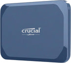 Crucial X10 4TB Portable SSD, Up to 2,100MB/s, USB 3.2 USB-C, External Solid State Drive, Compatible with Windows, Mac & Android, Durable Storage for Games, Photos & Files, Blue - CT4000X10SSD9-02