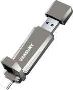 Vansuny 1TB USB Solid State Drive Up to 1000MB/s 3.2 Gen 2 Dual SSD USB A + Type C Portable External SSD for Android Phone Tablet Laptop MacBook PC