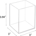 2 Pack Acrylic Pen Pencil Holder, Clear Makeup Brush Holder Cup Storage Office Desktop Desk Table Stationery Organizer