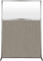Versare Hush Screen Portable Room Divider | Workstation Wall Divider | Freestanding Privacy Hush Panels | Frosted Windows | Fabric Office Divider Screen | Great for Room Separation