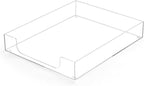 Acrylic Letter-Size Tray, Sturdy Heavy-Duty Clear Printer Paper Tray, Single-Tier Stackable File Storage Organizer for Office Home (1, Clear)