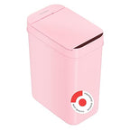 iTouchless 3 Gallon Sensor Pink Bathroom Trash Can, 10 Liter Small Slim Automatic Touchless Garbage Bin with Lid, Smart Narrow Motion Control Commercial Waste Basket for Bedroom, Office