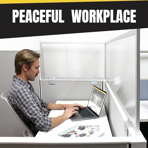 OBEX Screen Extender Polycarbonate Desk Privacy Panel & Divider for Office Cubicle, 12" x 66", Translucent