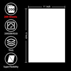 OcePor 200 Sheets White Cardstock 11” x 17”, 92lb/250gsm Card Stock, Thick Card Stock Paper, Heavy Cardstock Paper for Printer, Resume, Scrapbooks, Art, Crafts, Business Cards