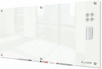 J&J worldwide Glass Dry Erase Board 6' x 3', Glass Whiteboard Magnetic, Large Frameless Glass White Boards for Walls, Includes Magnets, Marker Tray, Eraser for Office, Home, School