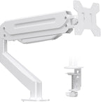 Suptek Single Monitor Mount Adjustable Gas Spring Monitor Arm Desk Mount Stand Fits 17 20 22 23 24 26 27 32 33 inch Monitors,Holds up to 22 lbs,White(MD18W)
