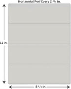 Limited Papers (TM) 8.5x11 Perforated Paper, 20/50 Pound, 75 GSM, Variety of Perforation Sizes and Colors, for Forms, Tickets, Postcards, Business Cards. (Peach, 4 up - horizontal every 2.75")