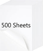 RBHK Sticker Paper, 8.5" x 11" Full Sheet Label Stickers Paper for Laser & Inkjet Printers (500 Sheets, 500 Labels)