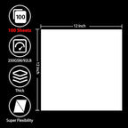 OcePor 100 Sheets White Cardstock 12” x 12”, 92lb/250gsm Black Card Stock, Thick Card Stock Paper, Heavy Cardstock Paper for Printer, Resume, Scrapbooks, Art, Crafts, Business Cards