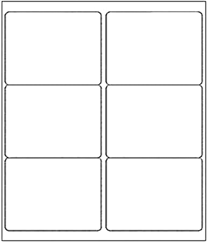 White Sticker FBA Labels – 4" x 3.33" – Laser/Inkjet Compatible – (6 Label/Sheet), 1000 Sheets - 6000 Total Adhesive Labels