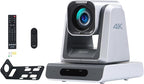 4K USB/HDMI/LAN PTZ Camera, Ergo-Ease Remote Control, Auto Focus, 18X Optical Zoom, Live Streaming for Video Conference, Meeting, Church, Event, Teaching