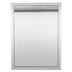 Pull-Out Double Trash Drawer Stainless Steel Outdoor Kitchen Trash Drawer Storage for Two 10 Gallon Commercial Wastebaskets…