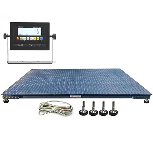 SellEton Non-NTEP Floor Scales, Accurate Pallet Scales with Smart Digital Indicator for Warehouse Shipping and Heavy Duty Industrial Weighing (84"x84", 5000 lb x 1 lb)
