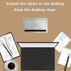 ZESHAN Conference Table Power hub Desktop pop up Outlet with 3 US Plugs and USB C Fast Charger for Home Office Tabletop, 1.8M Extension Power Cord for Desk, Silver