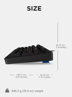 Lenovo Legion K310 RGB Wired Gaming Keyboard - Ultra-Fast Reaction Time with Tactile Keys, Quiet Key Membrane Switches, Silent Operation, RGB Illumination - Water Resistant & Compact Design