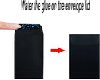 200 Pack #7 Black coin envelope 3.5 x 6.5 inches Kraft Envelopes Classic Small Parts Envelopes with Self Adhesive Gummed Flap for Coins Cash Credit Cards Seeds