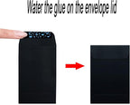 200 Pack #3 Black coin envelope 2.5 x 4.25 inches Kraft Envelopes Classic Small Parts Envelopes with Self Adhesive Gummed Flap for Coins Cash Credit Cards Seeds