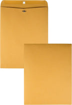 Quality Park 12 x 15-1/2 Clasp Envelopes, Clasp and Gummed Closures, for Oversized Papers & 6 x 9 Clasp Envelopes, Clasp and Gummed Closures for Storing or Mailing