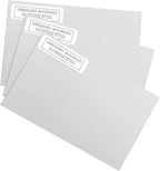 Simple Modern Outline Rolled Address Labels/Roll of 500 Square Box Personalized Address Labels/Designer Return Address Stickers in Elegant Plastic Dispenser