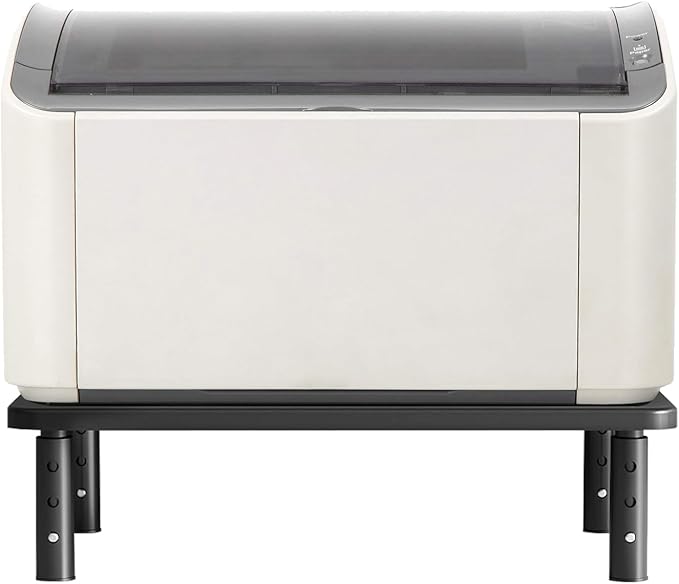 Computer Monitor Stand for Desk,Laptop Stand,Printer Stand,Adjustable and Stackable Height Increasing Storage Rack Suitable for Office, Home, and School Supplies,Black