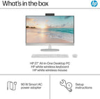 HP 27" FHD Touch-Screen All-in-One Computer, 12-Cores Intel Core Ultra 7, 64GB DDR5 RAM 2.5TB Storage (2TB SSD+512GB Docking Station Set), Windows 11 Pro with Microsoft Office Included, White