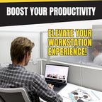 OBEX Screen Extender Polycarbonate Desk Privacy Panel & Divider for Office Cubicle, 24" x 60", Translucent