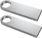 ABLAZE 8GB Flash Drive 2 Pack, Metal USB 2.0 Thumb Drives with Keychains USB Stick Pendrive (Sliver)