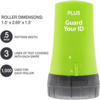 Guard Your ID Advanced 2.0 Roller 3-Pack for Identity Theft Protection, Confidential Security Stamp Mixed Color Kit (Turquoise, Green, White)