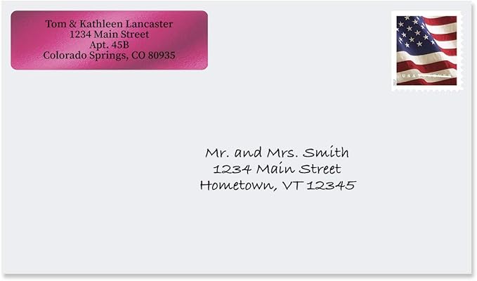 Colorful Images Metallic Rainbow Foil Rolled Return Address Mailing Labels with Dispenser, Customize with Name & Shipping Address, 500 Self Adhesive, Easy Peel Sticker Label Roll, 3/4" x 2 1/2"