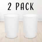 HOLDN’ STORAGE Small Trash Can - Set of 2 Open Top Waste Bin of 1.58 Gallon, Compact Waste Can Perfect for Bathroom, Kitchen, Office, Dorm - Durable Garbage Can - White