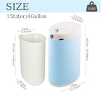 Diaper Pail, Baby Diaper Trash Can with Childproof Lock, Stainless Steel Garbage Pail with lid, Soft Close, Removal Inner Liner, Odor Control, 15 Liter/ 4 Gallon Diaper Disposal Bin, Blue