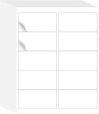 L LIKED 2" x 4" Label Stickers, Printable White 500 Sheets for Laser/Inkjet Printing - Matte White, 10 per Sheets (5000 Labels)