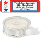 Colorful Images Star Spangled Patriotic Rolled Personalized Return Address Mailing Labels with Dispenser, Customize with Name & Shipping Address, 250 ¾” x 2½” Self Adhesive, Easy Peel Label Roll