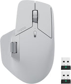 Rapoo MT760 PRO Wireless Mouse, NearLink + Bluetooth 5.0 Multi-Device, 12K DPI, 2K Polling, Ergo for Work & Gaming, 11 Programmable Buttons, On-Board Memory, Quiet Clicks, USB-C, 120 Days Battery Life