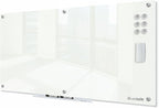J&J worldwide Glass Dry Erase Board 6' x 4', Glass Whiteboard Magnetic, Large Frameless Glass White Boards for Walls, Includes Magnets, Marker Tray, Eraser for Office, Home, School