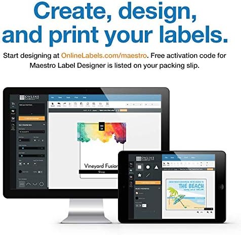 4 x 3 Rectangle Mailing Labels - Permanent, White Matte - Shipping, Wine, Product - Pack of 30,000-5,000 Sheets - Inkjet/Laser Printers - Online Labels