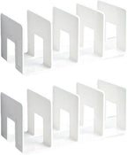 2PCS Acrylic File Organizer for Desk, Desktop Document/Mail Organizer, 4 Compartments Plastics Invisible Bookshelf Floating (12.5" x 5.7" x 5", White)