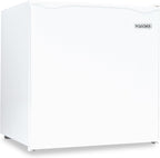 Igloo 1.6 Cu.Ft. Compact Refrigerator - Adjustable Thermostat, Glass Shelves, Includes Scraper, Ice Cube Freezer Drip Tray - White
