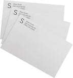 Clear Monogram Rolled Address Labels / 250 Personalized Return Address Labels/Designer Address Stickers in Elegant Plastic Dispenser