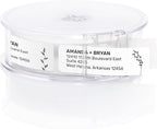 Botanical Flowers Rolled Address Labels/Roll of 250 Alternating Floral Illustrations Personalized Address Labels/Designer Return Address Stickers in Elegant Plastic Dispenser